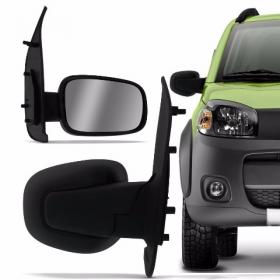 Retrovisor Novo Uno 10 11 12 13 14 15 sem Controle 4 Portas Preto